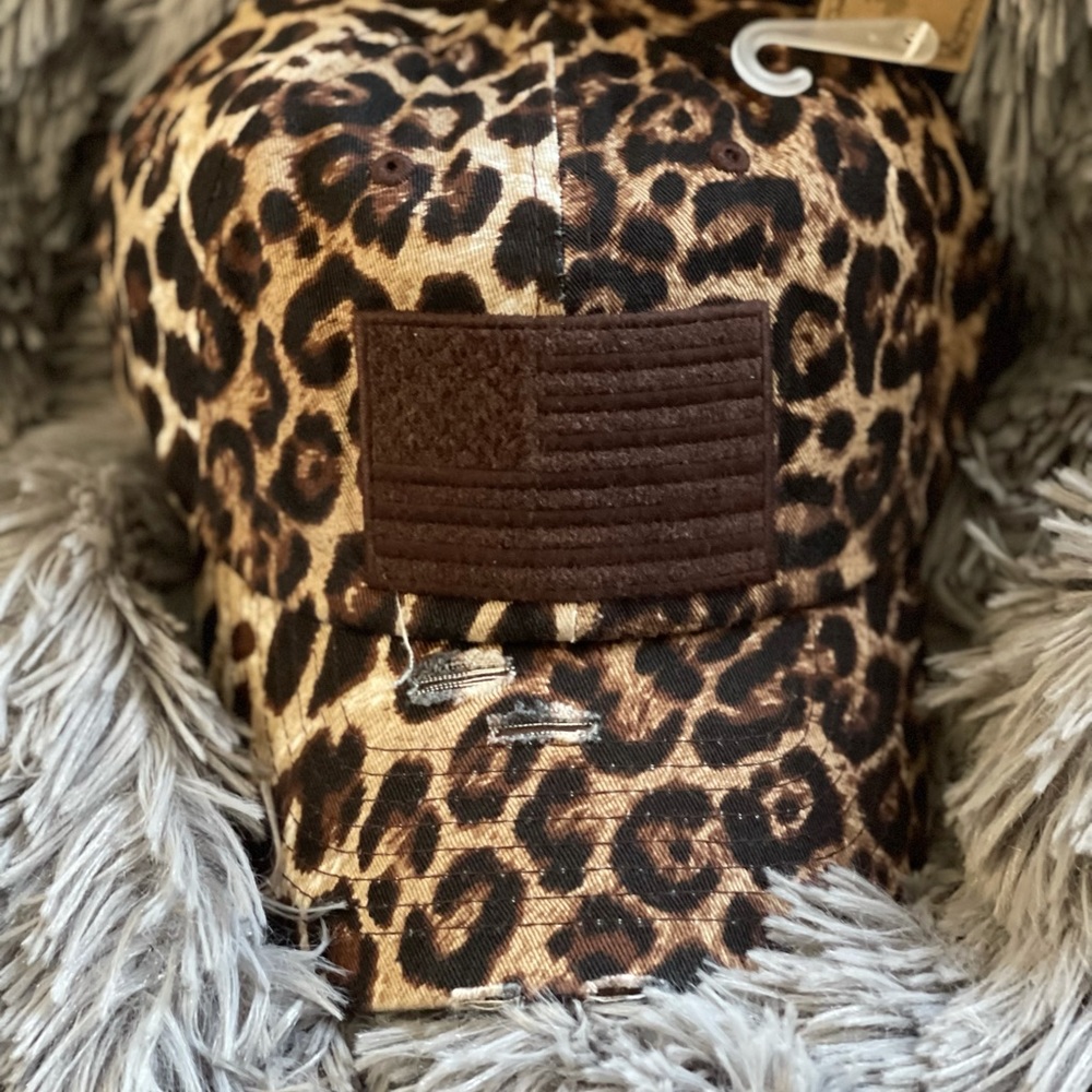 LEOPARD FLAG WASHED VINTAGE BALLCAP